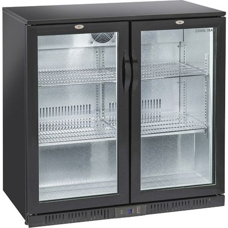 Arrière-bar réfrigéré - 201 L - 2 portes vitrées - 4 étagères chromées - LED - Thermostat numérique - Cool Head (1/5)