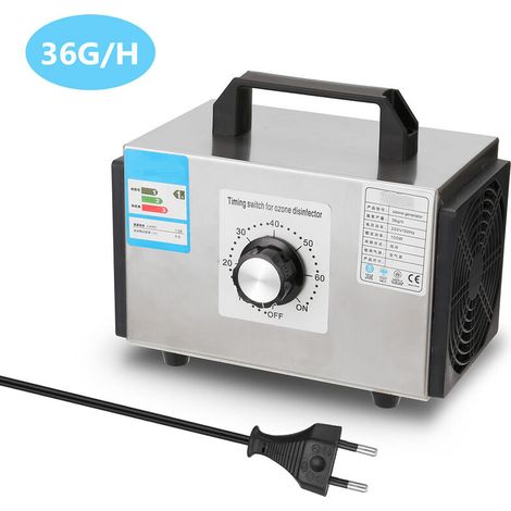 Générateur d'ozone domestique Pro Ozone Machine purificateur d'air en acier inoxydable purificateur d'air désinfection équipement de stérilisation (EU 2) (1/5)
