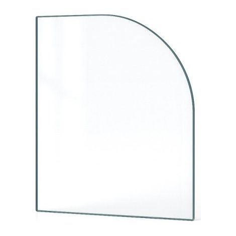 Vitre Franco Belge ARDENNES 11 KW - Verre 1 angle arrondi Côté droit pour poêle à bois - 220 x 278 mm (L1 x H1) - 4 mm (1/3)