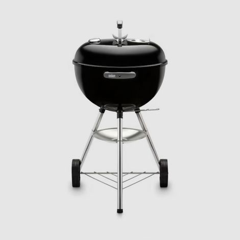 Weber – Barbecue à charbon Classic Kettle 47 cm – Cuve en acier émaillé – Thermomètre intégré – Pour cuisson précise et contrôlée