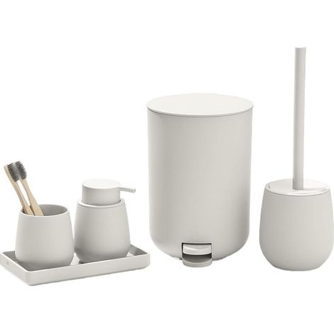 Toilettenartikel Set mit Abfalleimer Toilettenbürstenablage (1/5)
