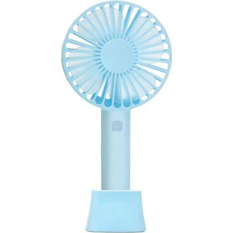Mini-Tragbarer Ventilator, klein, leicht, leistungsstarke Belüftung, persönlicher Ventilator mit Stange oder USB-Aufladung für Reisen, Camping, Büro, Zuhause, Outdoor (1/5)