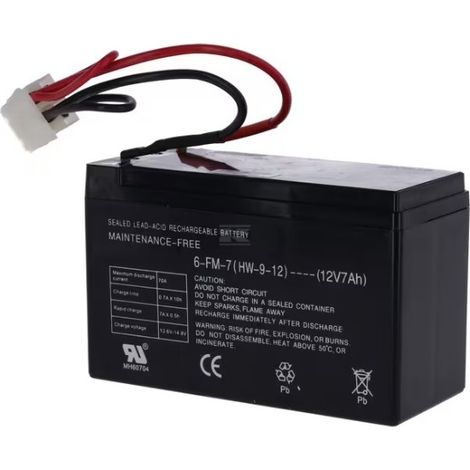 Castelgarden – Batterie voiture plomb-acide 7Ah 12V – Technologie plomb-acide – Compatible Stiga – 1181200690