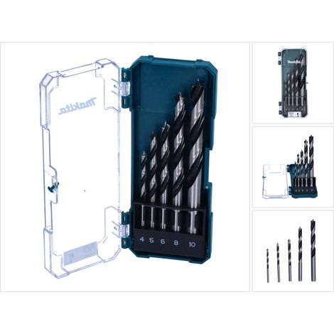 Makita Holzbohrer Set 5-teilig 4-10mm mit Zentrierspitze Zylinderschaft D-72861 (1/5)