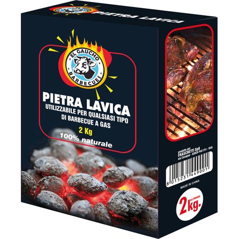 Pietra Lavica per barbecue scatola 2 kg Conf. 6 Pz (1/2)
