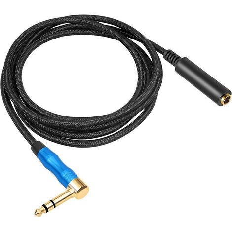 6,35 mm rechtwinkliges TRS-Stereo-Audiokabel (Stecker auf Buchse), 30 cm (siehe Abbildung) (1/5)