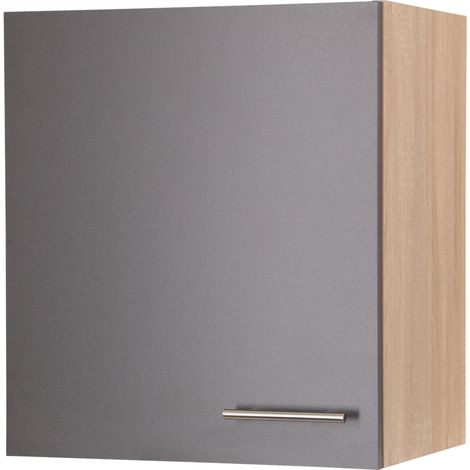 Oberschrank Hängeschrank 50 cm Eiche Sägerau Grau Merle Respekta