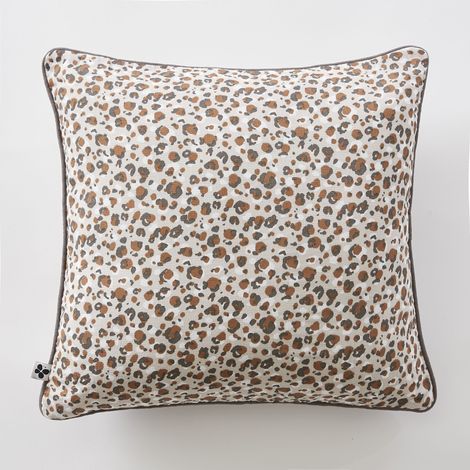 coussin déhoussable avec passepoil 45 x 45 cm gaze de coton imprimée léonie