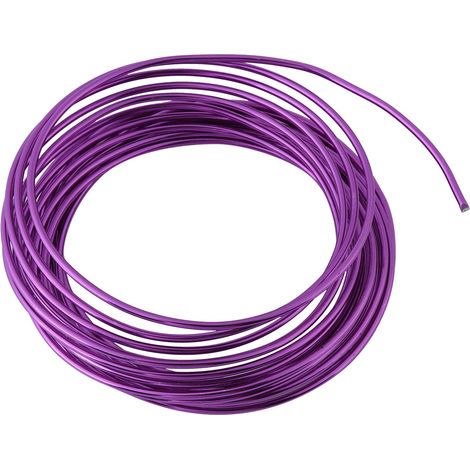 Fil d'aluminium oxydé rond 2mm pour DIY et loisirs créatifs (violet) - Rouleau de 5 mètres (1/5)