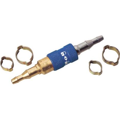 Raccord Rapide Oxygène Male/Femelle Racormatic - Connexion Sous Pression - Douille Mixte D.6,3x12 et D.10x17 mm - Norme NF EN 561