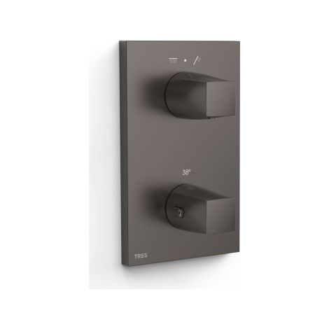 Pièce apparente pour boîtier encastré 2 voies Therm-box Graphite - TRES 21125001GR