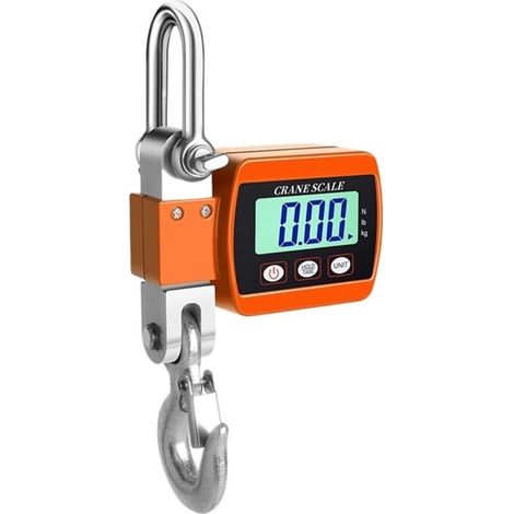Bilancia per gru digitale 1000lb 500kg Bilancia sospesa Bilancia industriale, arancione