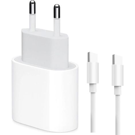 Chargeur rapide 20 W et câble USB-C compatibles avec iPhone 15 Pro et 15 Max (1/5)