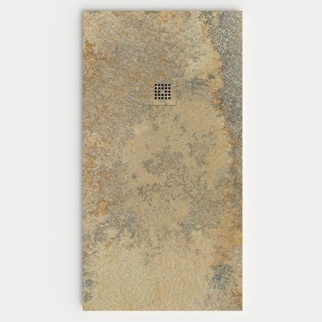 VAROBATH - Receveur de douche 3D 100x140 - Modèle DOURO effet ciment (1/5)
