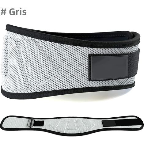 (Gris S) La ceinture d'haltérophilie offre un soutien du dos et des lombaires pour les séances d'entraînement en salle de sport. (1/5)