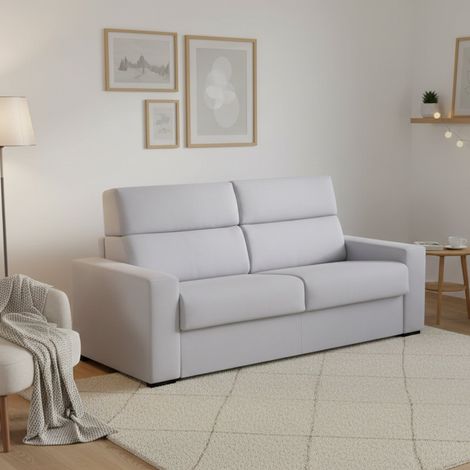 Sofá Cama 2 Plazas Casabona, Desenfundable, Almacenaje Hecho en Italia, Apertura Abatible, 180x95 cm Gris (1/5)