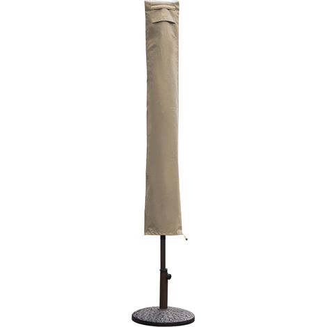 Sekey Sonnenschirm-Schutzhülle, Ampelschirm Schutzhülle Abdeckhauben 600D Oxford, Taupe, 136 cm x 23,5/27 cm (1/5)