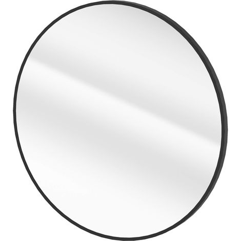 Miroir mural avec cadre rond noir - Endor