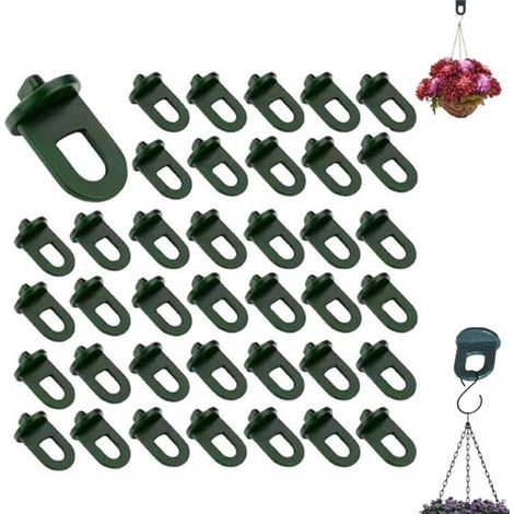 Ganchos de plástico verde para invernaderos y soporte de plantas (50 unidades) (1/5)