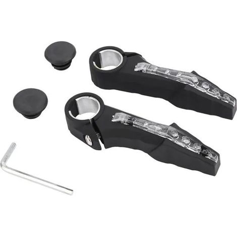 Clignotants LED pour vélo – EINNENFFER – Poignées guidon avec indicateurs lumineux, sécurité nocturne, installation ergonomique, signalisation visible pour automobilistes