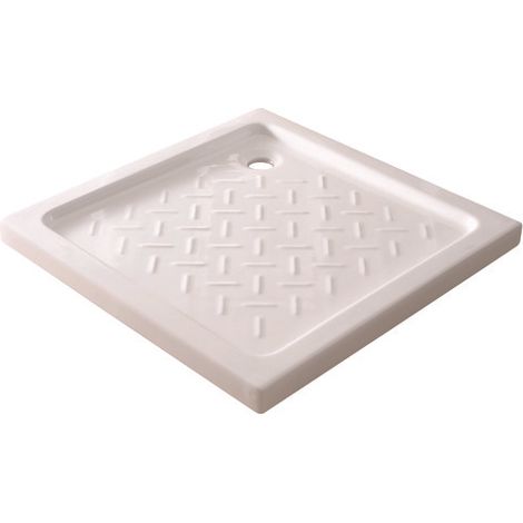 ONDEE - Plato de ducha MERI - relieves antideslizantes - Gres - Blanco - 90x90x6,5cm (1/4)