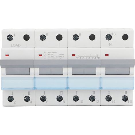 Commutateur manuel MTS 100A 4P – Rail DIN – Verrouillage unilatéral – Double alimentation 400V – Sécurité réseau (1/5)