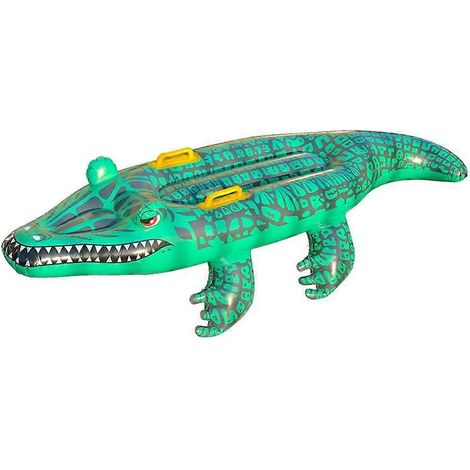 Jouet reptile à chevaucher, bouée gonflable crocodile pour enfants, jouet amusant pour la plage et la piscine, bouée gonflable géante (1/5)