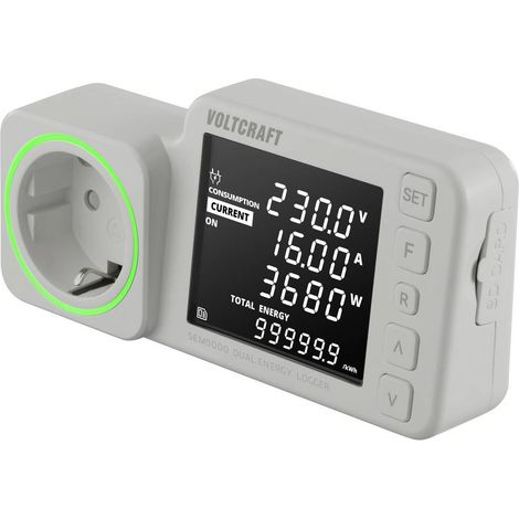 VOLTCRAFT SEM5000 DUAL Misuratore costi energetici Previsione di spesa, Funzione allarme, Tariffa elettrica impostabile (1/5)