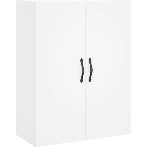 Elegante pensile da parete dal design moderno con vani portaoggetti 69,5 x 34 x 90 cm legno bianco 020049290