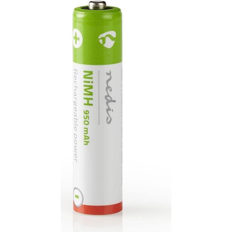 Piles rechargeables ni mh aaa 12 v dc 950 mah pre chargees 4 decharges (1/2)