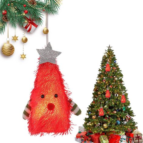 Décorations De Noël pour Sapin Lumineuses Ornements Figurines Lumineuses Figurines Petites Fournitures Fête Pour Table Étagère Cheminée Chambre Jardin Porche Terrasse (1/5)