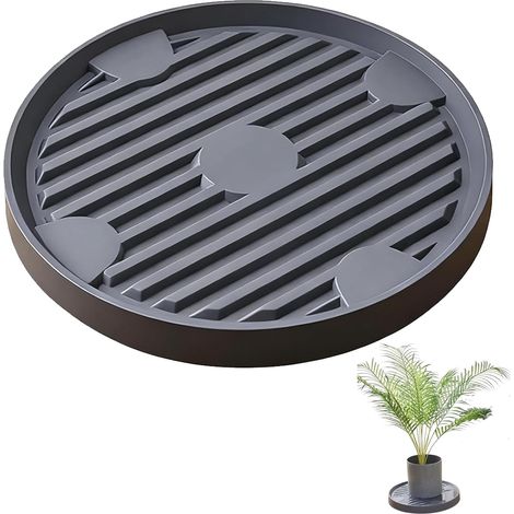 Support de Pot de Fleurs à Roues, Porte Plante a roulettes, roulettes Universelles pour Pot de Fleurs, Support Roulant Plantes Convient à Divers Environnements Intérieurs et Extérieurs (Gris) (1/5)