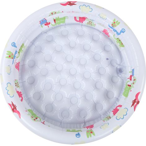 Piscine gonflable ronde 90cm motif dinosaure pour bébé, jeu d'eau enfants (1/5)
