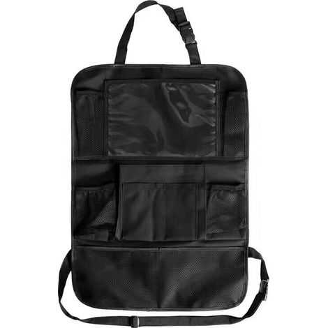 Car Organizer for Kids, 1PCS Car Storage Interior Accessory, Transparent Tablet Holder 10 Pockets, Black (1/5)