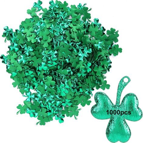 1000Pcs Lucky Clover Decoration Hangings Green for Saint Patrick's Day Party Supplies (1/5)