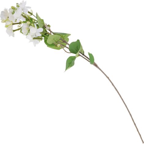 Décoration Centre de Table Mariage Fleur Artificielle 9 Têtes Blanc, Ornement Floral Décoratif Champêtre, Fleurs pour Décoration de Gâteaux et Compositions DIY, Accessoire Élégant (1/5)
