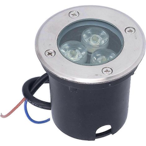 24-V-LED-Gartenleuchte, wasserdichtes Edelstahlgehäuse, warmes Bodeneinbaulicht für Einfahrten, Plätze, Parks und malerische Orte. Langlebige Außenbeleuchtung, Einbaustrahler für Wege. (1/5)