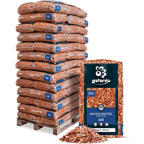 Galamio Holzhackschnitzel Orange 60l x 39 Sack 2340l