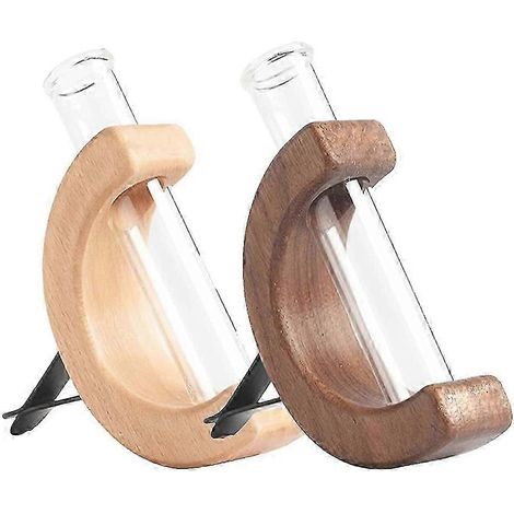 Clip de fixation pour vase de voiture, lot de 2 vases à fleurs pour voiture, vase à fleurs en bois pour grille d'aération, décoration pour vase à fleurs de voiture RK (1/5)