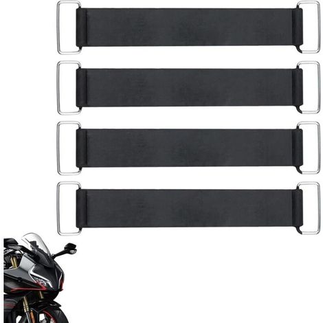 4 PCS Bande élastique en caoutchouc pour batterie, Pour la plupart des motos, Sangle Moto Remorque pour Moto, 17,5 x 2,5 cm (1/5)