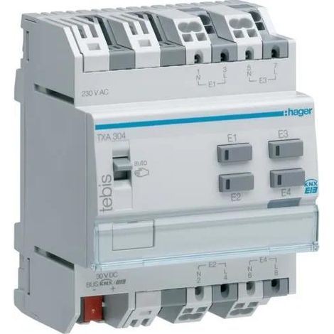 Módulo de extensión gris Hager TXA304 para instalaciones eléctricas