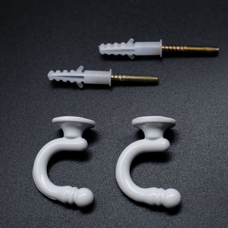 Europäische Aluminium-Gardinenhaken, galvanisch pulverbeschichtete Positionierungshaken, gebogene Haken aus Aluminiumlegierung, U-förmige Gardinenhaken auf Lager (1/5)