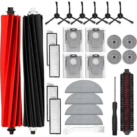 BARKBUSTERS Accessoires pour Roborock S8 MaxV Ultra/S8 Max Ultra : brosses principales, brosses latérales, filtres, lingettes, sacs à poussière (1/5)