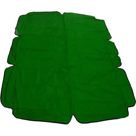 Toile de rechange imperméable pour balancelle d'extérieur, en tissu Oxford 420D argenté, vert foncé, idéale pour jardin et terrasse. (1/5)