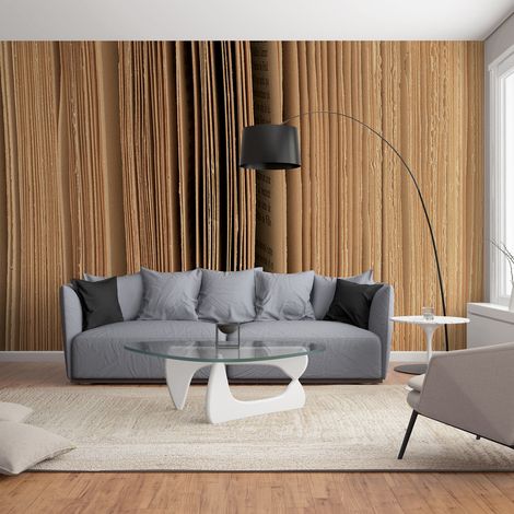Papier peint intissé vintage chic, 270 cm X 250 cm, motif pages d'un vieux livre ouvert (1/3)
