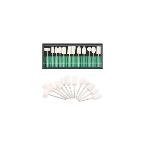 Têtes de Polissage, 12 PCS Roue de Polissage en Laine, Accessoires de Polissage de Meule de Polissage avec Tige Métal Pour Accessoires Dremel Outils Rotatifs (1/5)