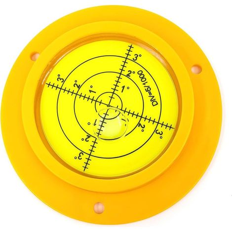 Niveau à bulle rond de précision 90 mm avec trous de montage pour camping car (1/5)