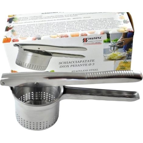 Svanera schiacciapatate in acciaio inox foro 3 mm qualità pesante