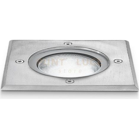 GES261- SEGNAPASSI IN ACCIAIO INOSSIDABILE E ALLUMINIO CALPESTABILE AD INCASSO ATTACCO GX53 QUADRATO 15X15CM
