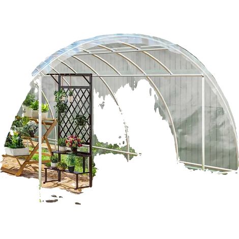 Lámina para invernadero, dimensiones 6x10m, espesor 0,15 mm, capacidad de carga de nieve de 3 kg/m², protección UV del 5%, impermeable. (1/5)
